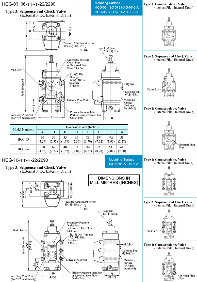 bản vẽ kích thước van yuken hcg-03-06-10 bản vẽ kích thước van yuken hcg-03-06-10
